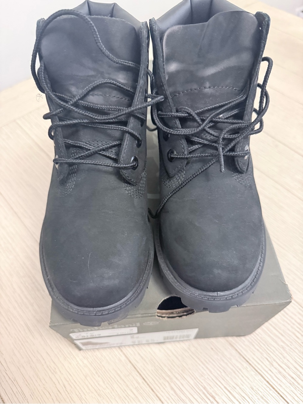 Timberland boys Black construction Boots